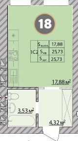 Продаж студії ЖК Молодість, 28900$
