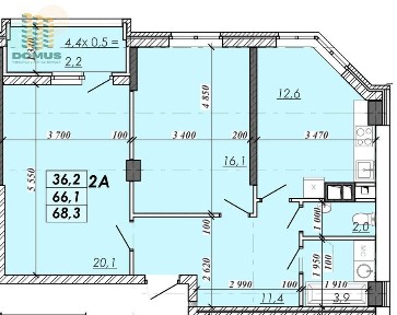 Продам 2-х комн 60 м2 в ЖК 