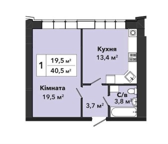 Продаж 1 кімнатної квартири