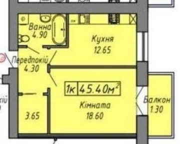 1 кімнатна квартира по вул. Бандери