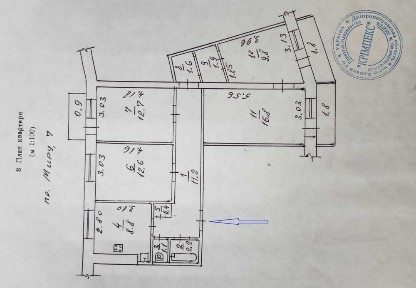 4- кімн пр. Миру, Центр. Зупинка Гараж, Варус. Документи готові.