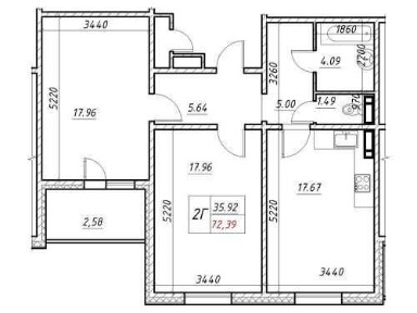 Є-оселя! Продаж 2 к квартири 72,05 м2 в сучасному ЖК Навігатор 2