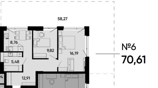 Продаж 2- кімнатної квартири по вулиці Дж. Ленона