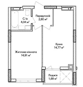 1к квартиа у сучасному комплексі поруч із Києвом. Під єОселя