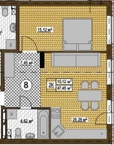 1-кімн. 1-й Поверх Лісова (5 хв). З Потенціалом та Лісом