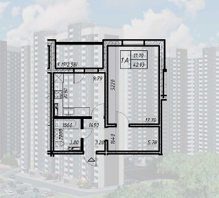 1кімнатна в ЖК NAVIGATOR