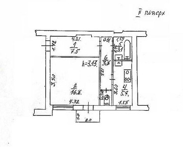 Однокомнатная сталинка на Молдаванке, 2/4 этаж