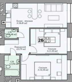 Двокімнатна квартира біля парку Дубки! Газ! Розтермінування!