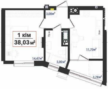 1 кімн. кв-ра вул. Федьковича, Пасічна. ЖК Альпійський