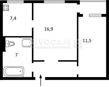 Оренда 2-к. кварт. 54 м. кв Стратегічне шосе, 21 Голосіїво