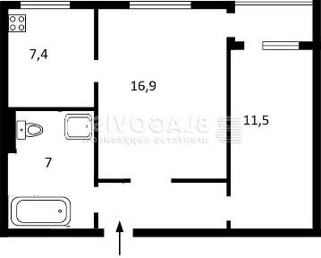 Оренда 2-к. кварт. 54 м. кв Стратегічне шосе, 21 Голосіїво