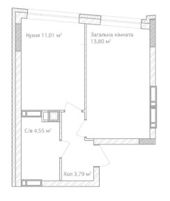 Продаж 1 кімнатної квартири в готовому будинку! Оф 2%