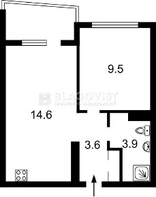 Академмістечко. 1кім. (33,8кв. м.) ЖК 