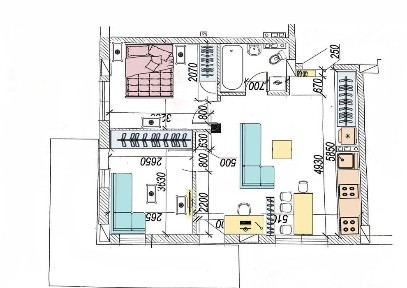 2 комнатная квартира 61 кв. м в ЖК 
