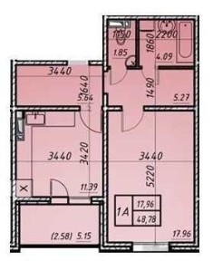 1х (48.78м) Навігатор 2/Коноплянська 22 з ремонтом Єоселя так!