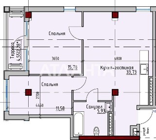 2х. комнатная квартира. Центр. Пространство на Софиевской