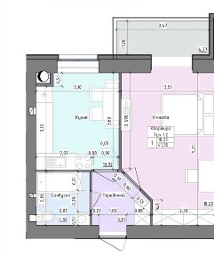 Продаж 1-кімнатної квартири 44 м², Старокостянтинівське шосе