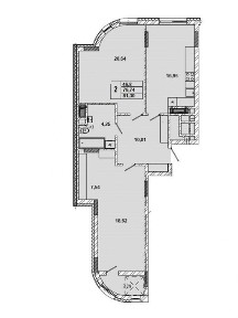 Продаж 2 кім. кв, 81.3 м2 (пов 5/9), ЖК на Миколайчука 38