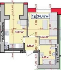 1 кімнатна квартира біля парку Шевченка