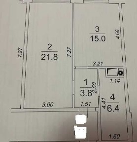 1 кім. квар. ЖК 49 Перлина. 5й поверх. Стан від забудовника. 47м2.