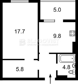 Продаж, Навігатор, Балтійський, буд. 1, 43кв. м, 67000у. е
