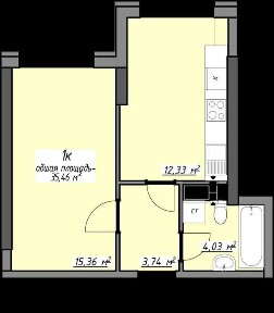 *Таирова. 1 ком квартира ремонтом