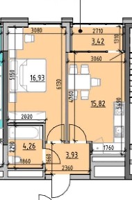 1к 44м ЖК Nordica Residence Нордіка Залізничне шосе Розтермінування