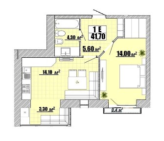 1кім квартира в ЖК Княгинин