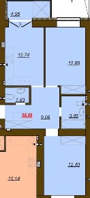 2-к квартира ЖК Молодість 57м2 за 53476 дол, Сертифікат, забудовник!