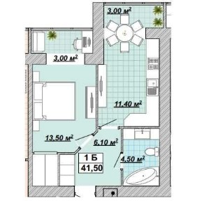 Однокімнатна в центрі, продам, парк, Галицька-Васильянок, Княгинин, 1-кімн