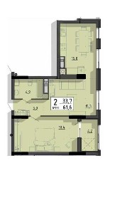 Продаж 2- кімнатної квартири преміум ЖК біля озера