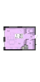 Продаж 1- кімнатної квартири преміум ЖК біля озера