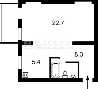 Продаж 1кім квартири з ремонтом 2-й поверх центр Тарасівська 40/52