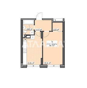 1-комнатная квартира с ремонтом в новом доме на ул. Глушко