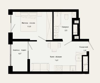 Прод 1 кім. кв, 38.2 м2, Viking Gardens, (Трускавецька) Без комісії