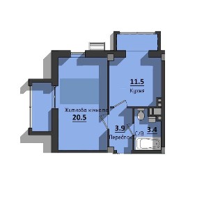 Однокімнатна квартира з АОГВ Будинок ЗДАН Державні програми Черемушки