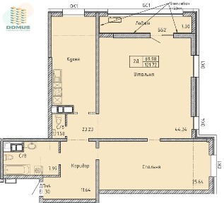 Вид на море! Продам 3 комн ЖК 