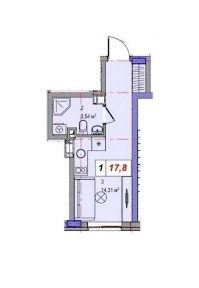 Продам Смарт квартиру 17,8 м² від забудовника Бортничі