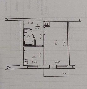 Однокімнатна квартира на Проспекті Миру!