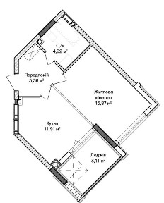 Реальна Однокімнатна квартира в Ірпені Набережна без % Комісії