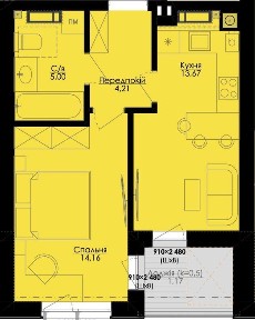 Продаж квартири 38 м2 в розстрочку на 2 роки