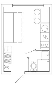 Аренда. Студия. 17м2. ул. Янтарная. Собственник. Все включено