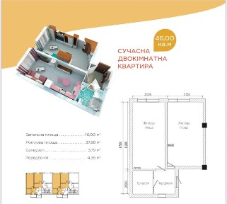 ‼️АКЦІЯ‼️Квартира 45м2 від Забудовника. Розстрочка. Без комісії.