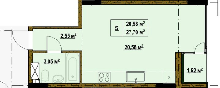 Смарт - квартира 27 кв. м, Київ, Троєщина
