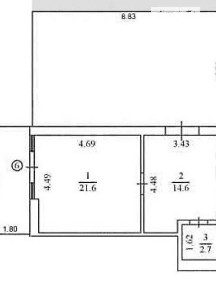 Продаж офісного приміщення 55 кв. м. на 1 поверсі на вул. Степана Рудницького 4Г, п'ятиповерхова будівля • ID 33823780