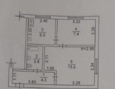 Продаж 2к квартири під ремонт вул Морозова
