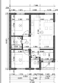 Будинок на дві сімї по 68 м2.