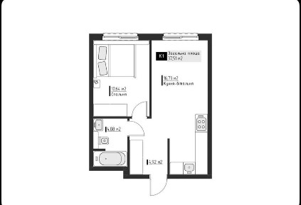 Квартира 38,19м2-20 050$розтермінування на рік Білогородка