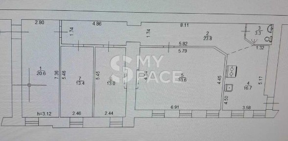 БЕЗ % Євгена Чикаленко Пушкінська) 32 б, 130 м ЦЕНТР Фасад друга лінія під Офіс або квартиру під ремонт
