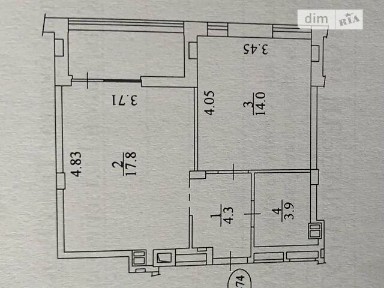 Продаж 1к квартири 44 кв. м на бул. Тадея Рильського 4 • ID 34018554